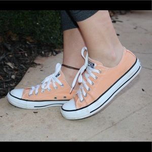 peach colored converse
